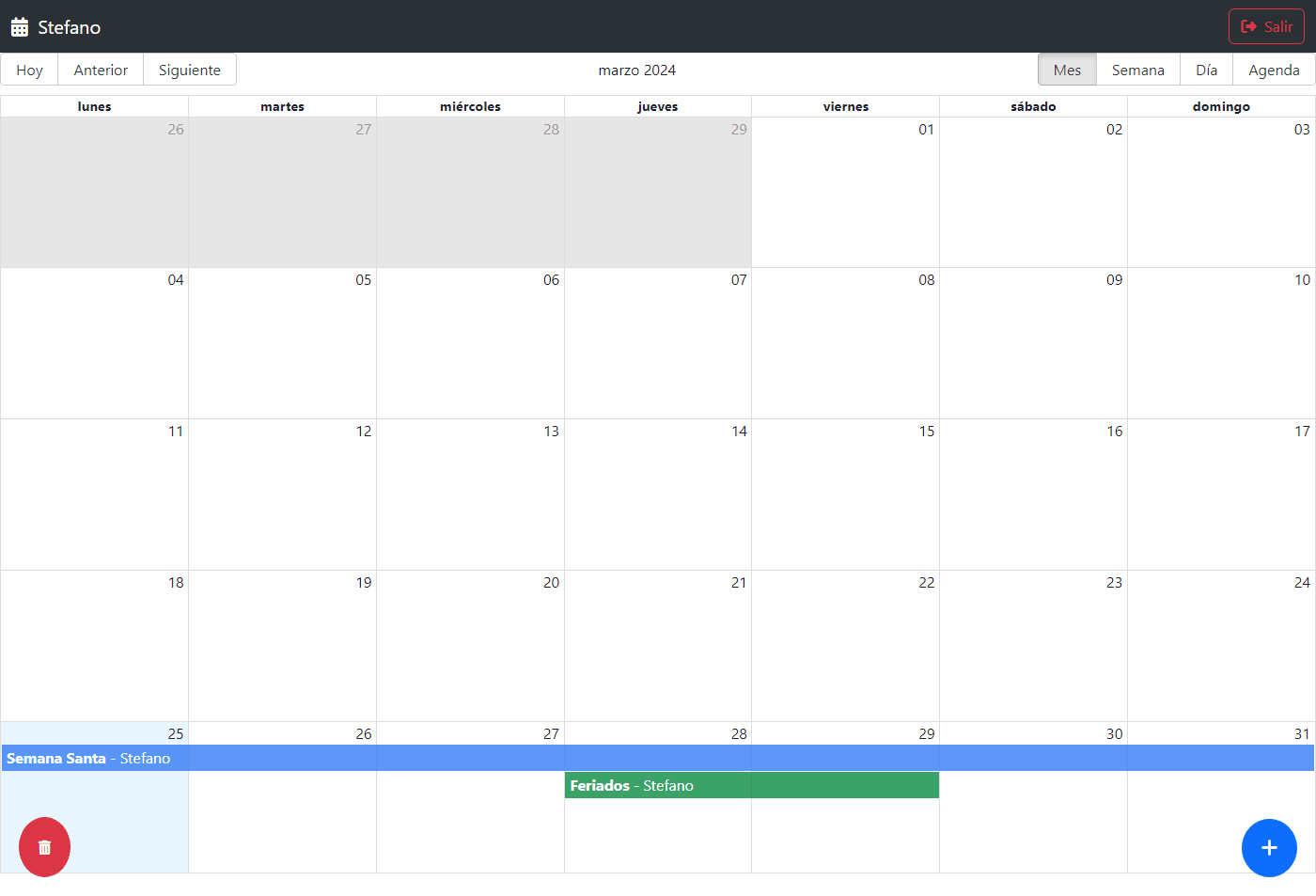 Calendar App